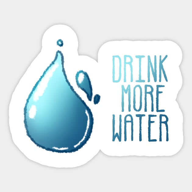 DRINK MORE WATER Sticker by Tayleaf